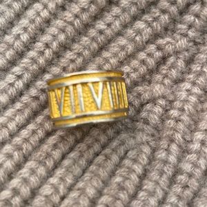 Gold Roman numeral ring